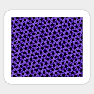 Pattern hexagonal purple on black background Sticker